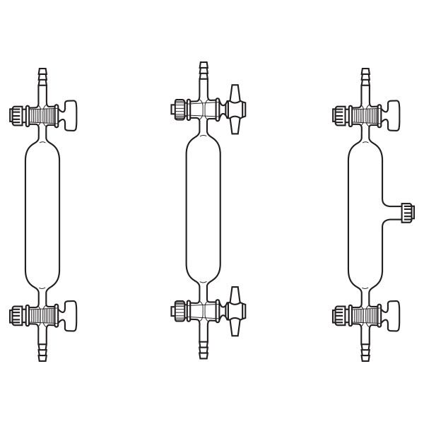 Provettoni prel.camp.gas due rub.M PTFE ml 100-0