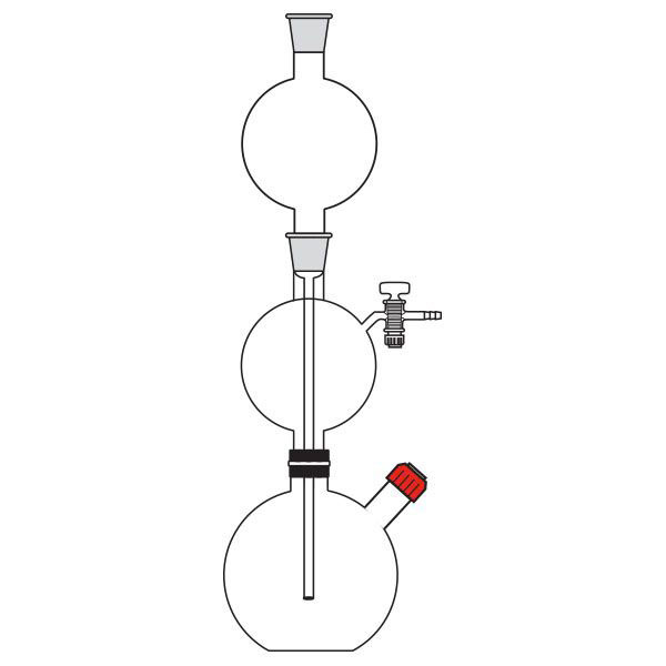 Apparecchio di Kipp per lo sviluppo di gas ml 500-0