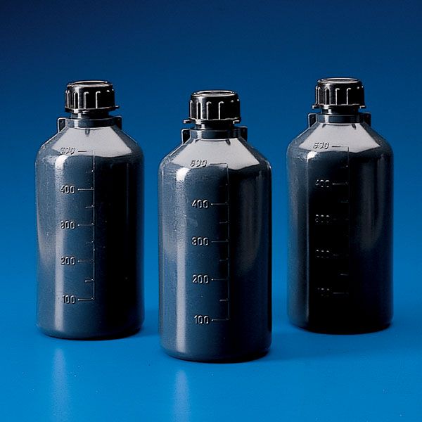 Bottiglie collo stretto grigio-scuro in PE ml 250-0
