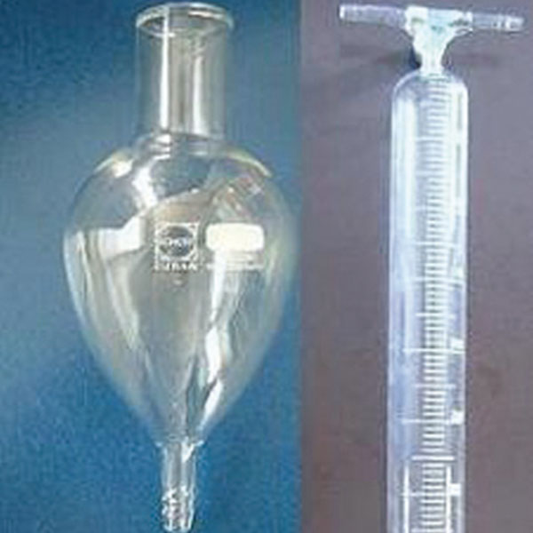 Burette per gas c/rub.a tre vie Pyrex grad. ml 25-0