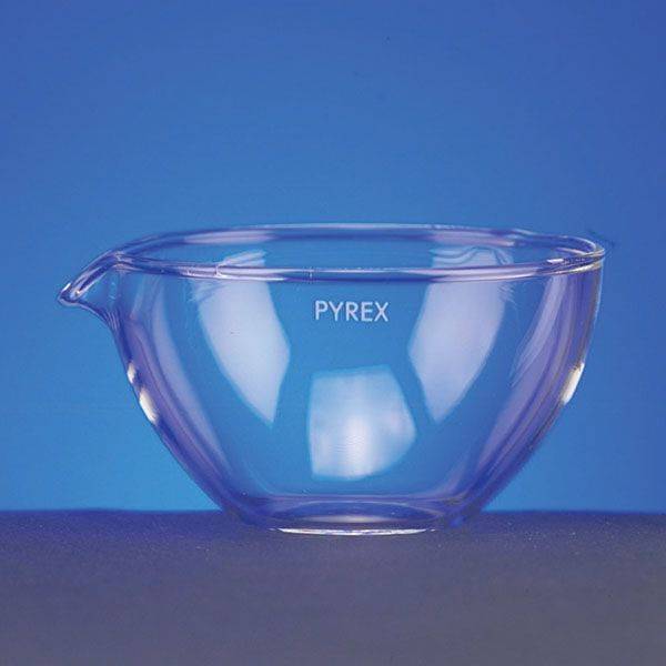 Capsule vetro Pyrex, fondo piano con becco, Ø 190-0