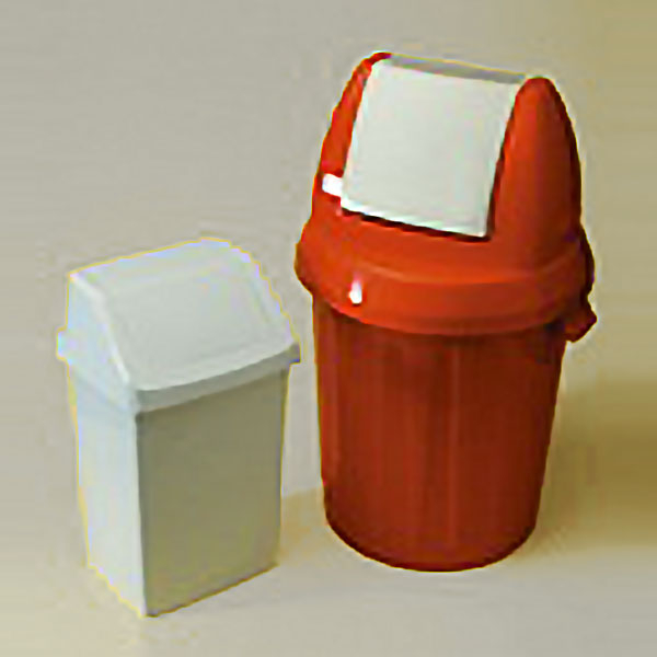 Gettarifiuti con coperchio oscillante rosso litri 50-0