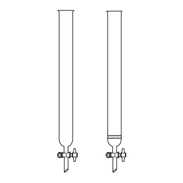 Colonne cromatografia Pyrex c/rub.s/setto por.Ø10-0