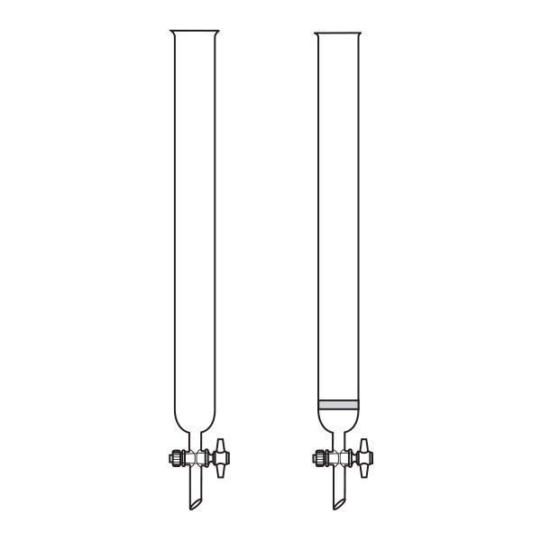 Colonne cromatografia Pyrex c/rub. setto G2 Ø 10-0