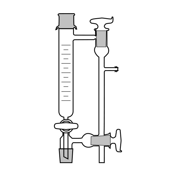 Colonne frazione grad.vetro pyrex mod.sempl.ml 50-0