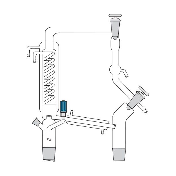 Testa riflusso con termometro tipo Manuale-0