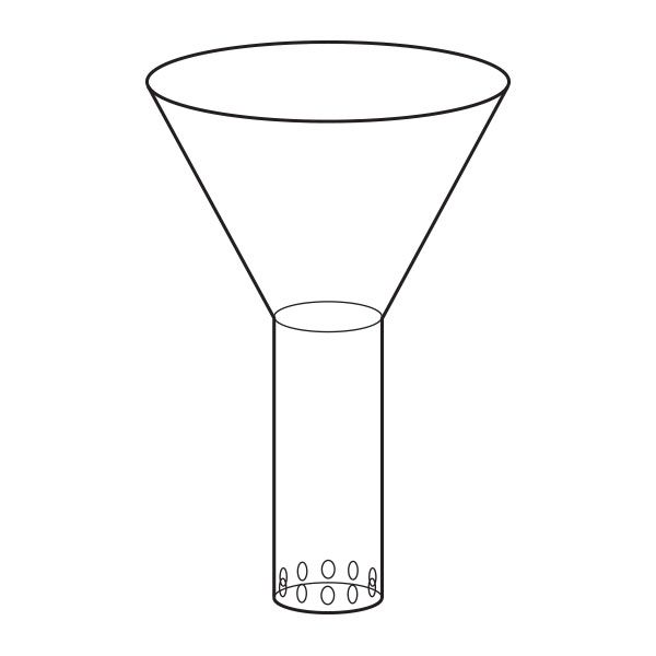 Imbuti colonne cromat. gambo forellato Ø sup. 120-0