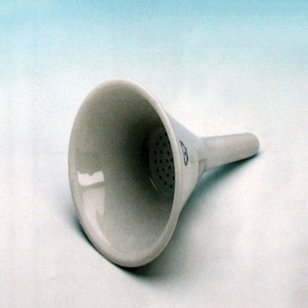Imbuti di Hirsch in porcellana forma conica, Ø piastra 15 mm-0