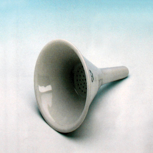 Imbuti di Hirsch in porcellana forma conica, Ø piastra 9 mm-0