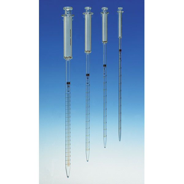 Pipette grad con siringa cap. ml 0,5 div 0,01-0