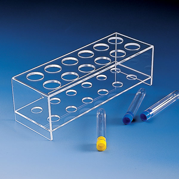 Portaprovette due piani 12 posti per provette Ø 28-0