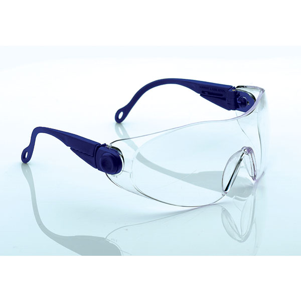 Occhiali protezione da impatti asta blu lente neutra-0