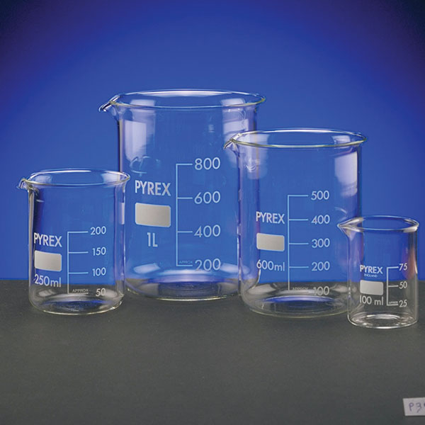 Bicchieri cilindrici in vetro Pyrex forma bassa-0
