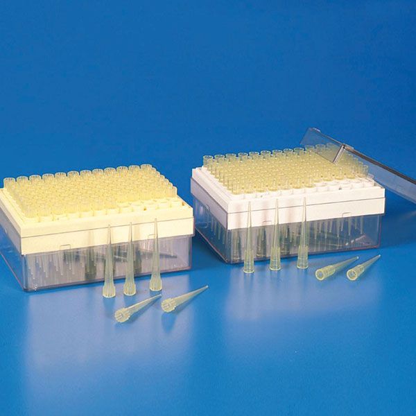 Scatole di puntali disposti in rack con coperchio 2-200 µl-0