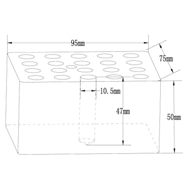 Blocco alluminio 20 fori per provette 2,0 ml-0