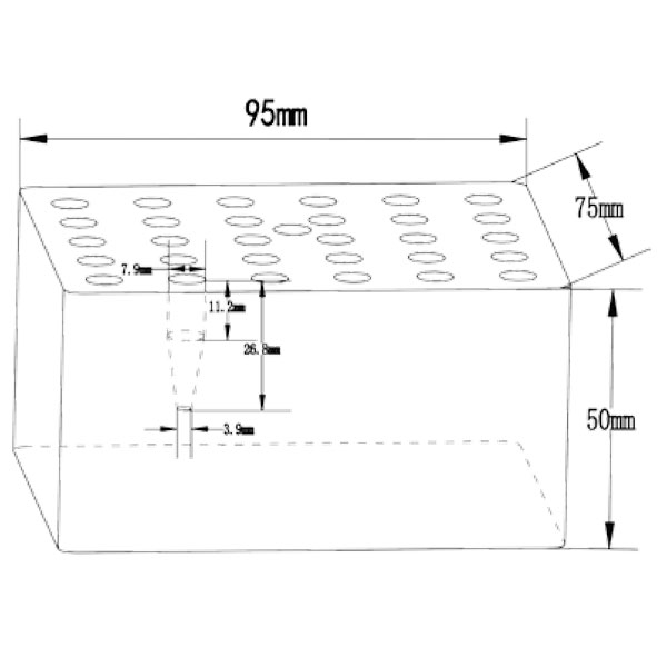 Blocco alluminio 30 fori per provette 0,5 ml-0