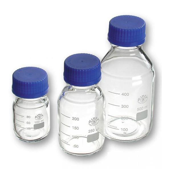 Bottiglie in vetro Simax con tappo ISO GL32 ml 50-0