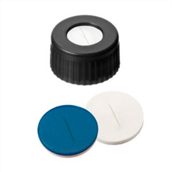 Tappi a vite ND9 neri preassemblati Silicone bianco/PTFE blu-0