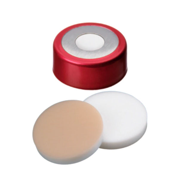 Tappo a crimpare ND20 magnetico bimetallico rosso, setti in silicone/PTFE-0